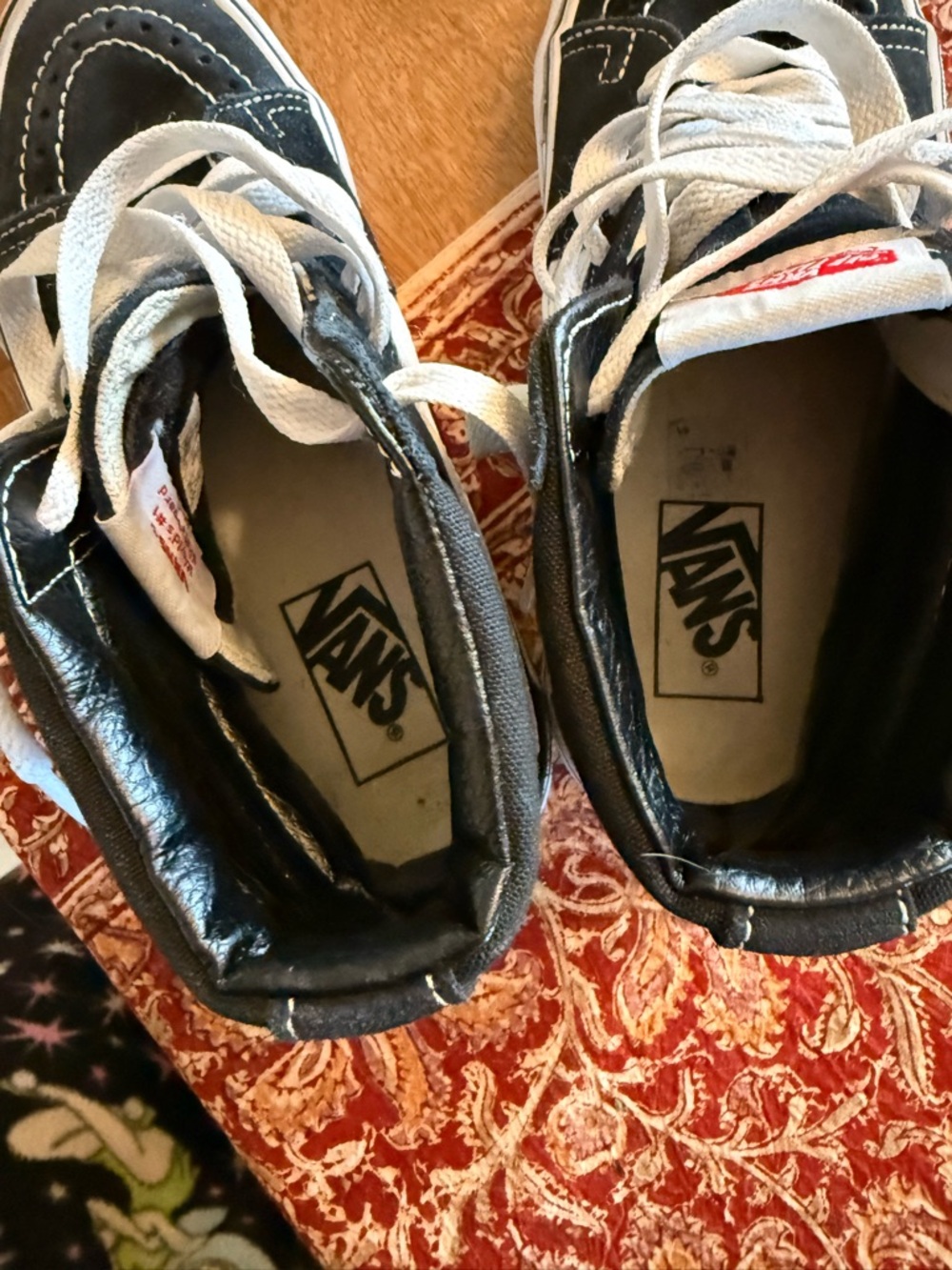 Vans Black and White High-Top Sneakers - Picture 4 of 9
